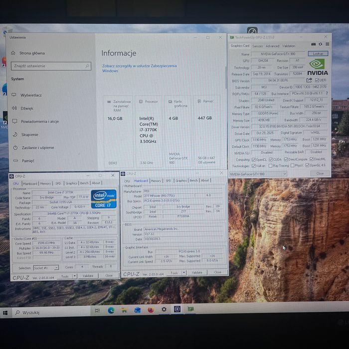 Komputer I7 / GTX 980 / SSD / Z