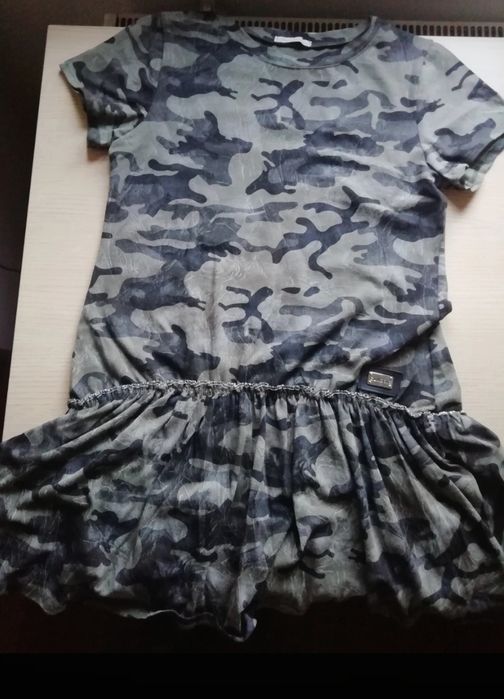 Sukienkaa tunika zielona militarna