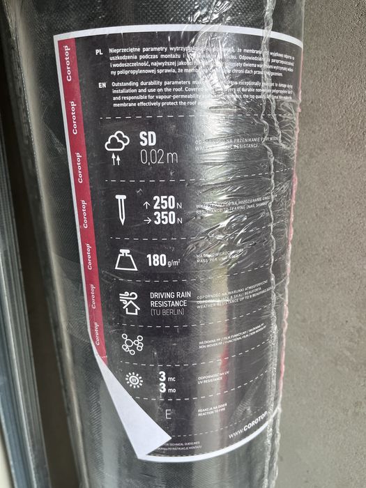 Membrana dachowa 75 m2 corotop
