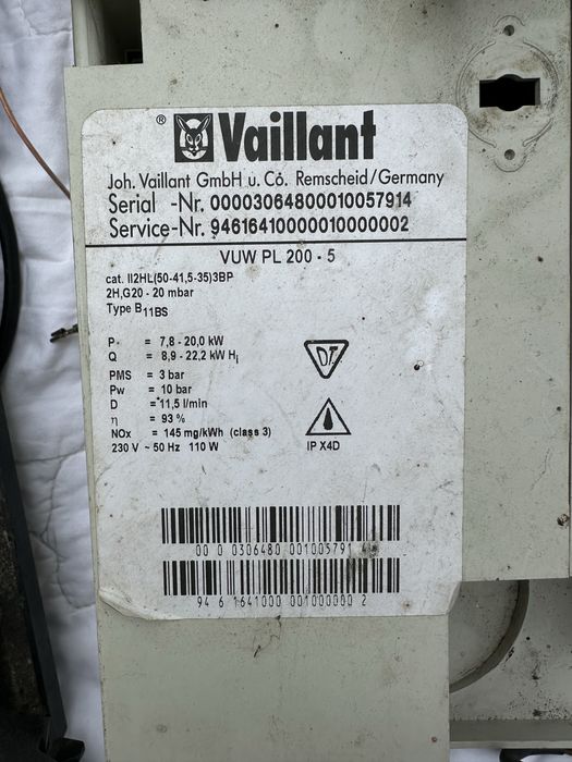 Vaillant płyta głowna  vuw 200,vuw int , vuw ost