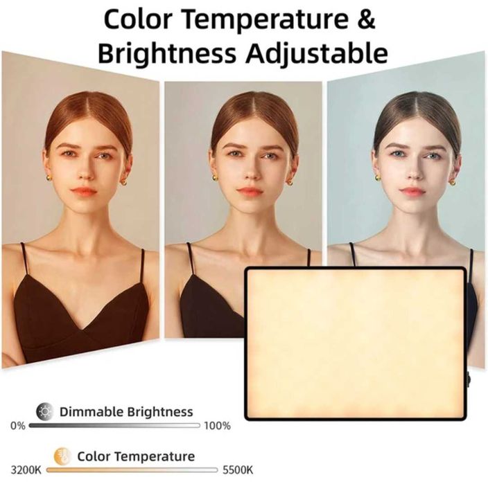 Panel świetlny LED 12 cali (26 cm x 20 cm) + stojak wysokość 2 m NOWY