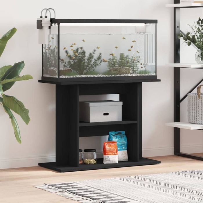 vidaXL Szafka pod akwarium, czarna, 80x35x60 cm