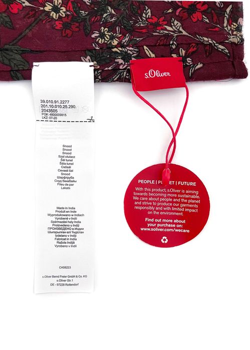 Легкий шарф снуд хомут цветочный принт s.Oliver