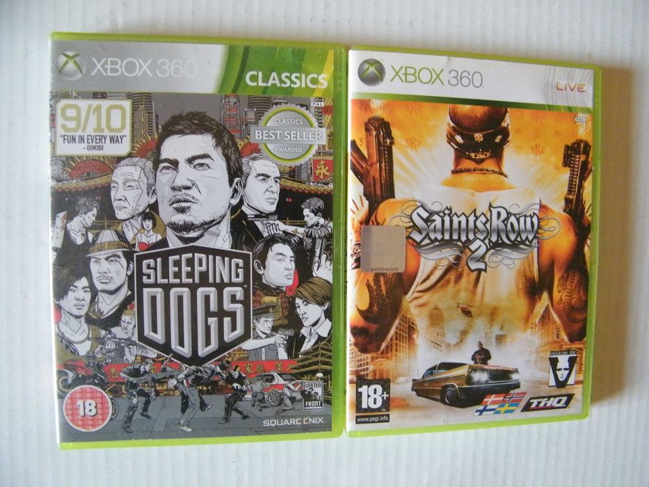Sleeping Dogs Saints Row 2 xbox 360 ZESTAW 2w1