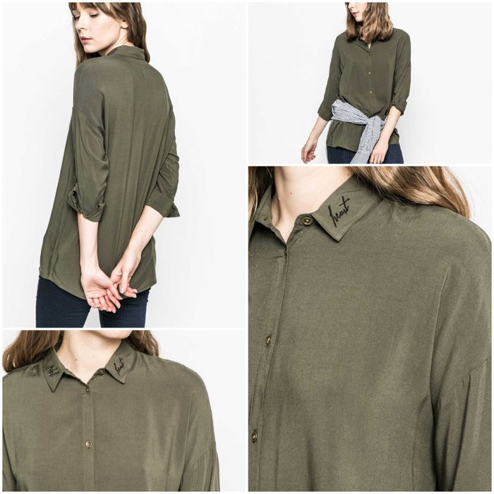 Koszula L Medicine wiskoza Girl Power Blimsien khaki