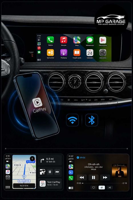 Mercedes NTG  Apple CarPlay Android Auto Moduł Bezprzewodowy Montaż PL