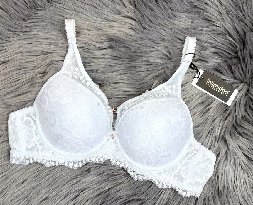 75b biustonosz push-up intimidao biały stanik