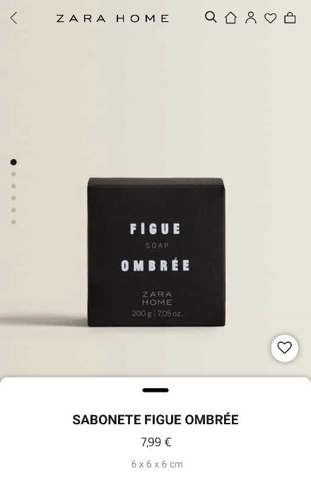 (200G) Sabonete FIGUE OMBRÉE Zara Home NOVO
