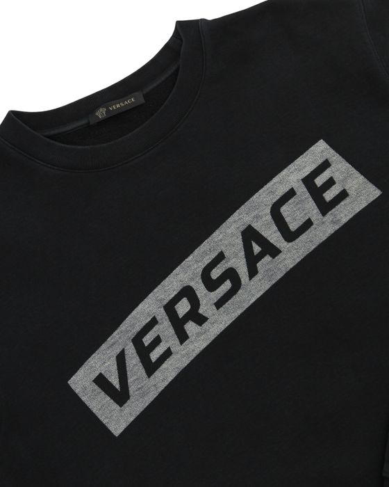 VERSACE чоловічий чорний світшот із логотипом. Оригінал. (М)