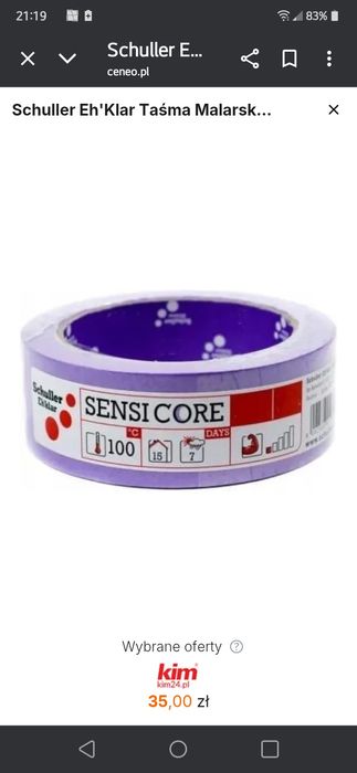 Schuller Eh'Klar Taśma Malarska Sensi Core 48Mmx50