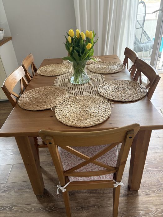 Stol i krzesla drewniane - ikea