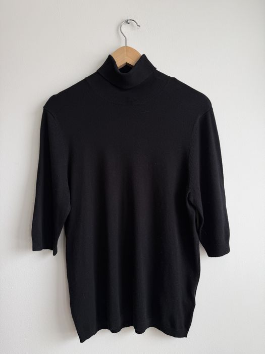 Nowy czarny sweter golf na krótki rękaw Reserved