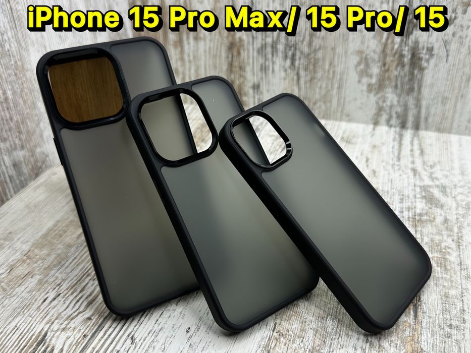 Чехол  Matt Bezel на iPhone 15 Pro Max/ 15 Pro/ 15 Чохол преміум
