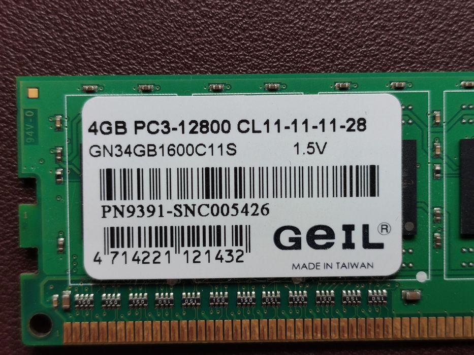 Оперативна Пам'ять ОЗУ Geil DDR3 4GB 1600 MHz GN34GB1600C11S