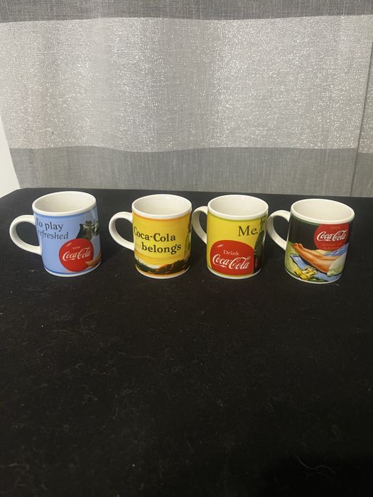 UNIKAT Zestaw Coca-Cola 2003: 4 Kubki Espresso + Gra NOWA w folii