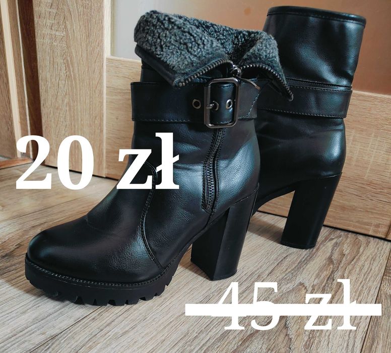 Buty kozaki obcas 37
