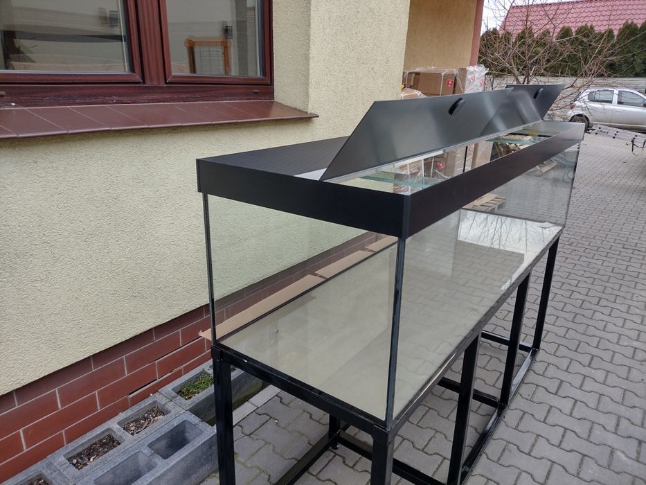 Akwarium 200x60x50 z pokrywą i stelażem