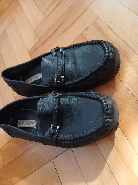 Mokasyny damskie czarne  7 Everso Soft