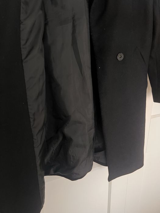 Wełniany czarny plaszcz Hallhuber S damski