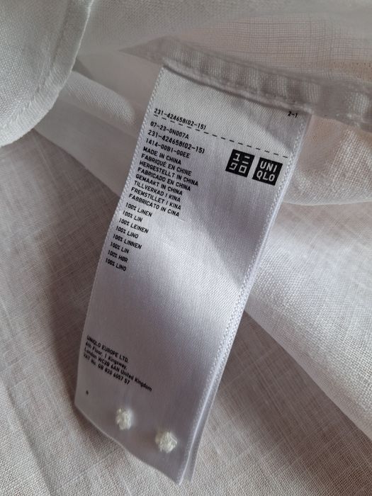 Рубашка Uniqlo 100% лен р. М