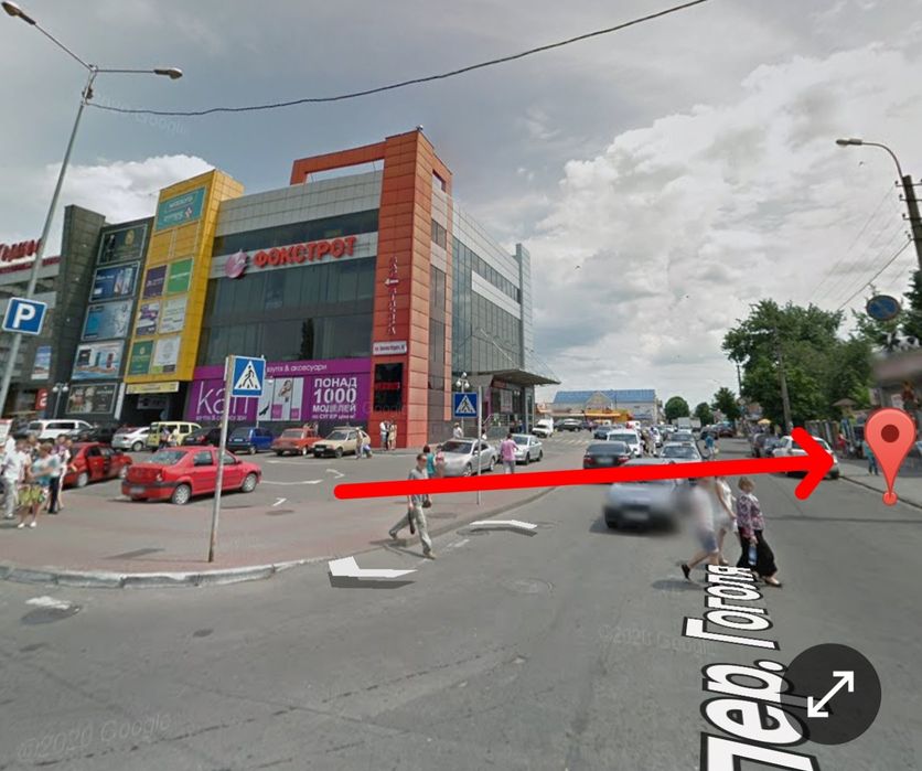 Поруч с ТРЦ Гермес в самому центрі міста Біла Церква місце під торгівл