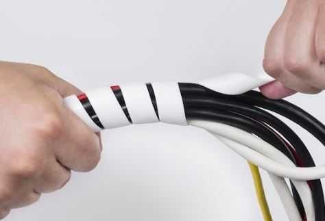 Spiral Cable Organizer/Protector – PC / TV / Others – Black64286174279554122