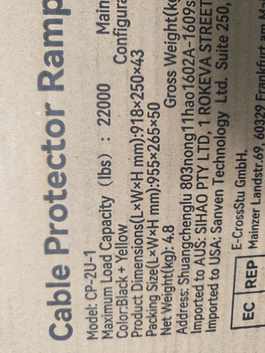 Passa cabos / rampa em borracha novo