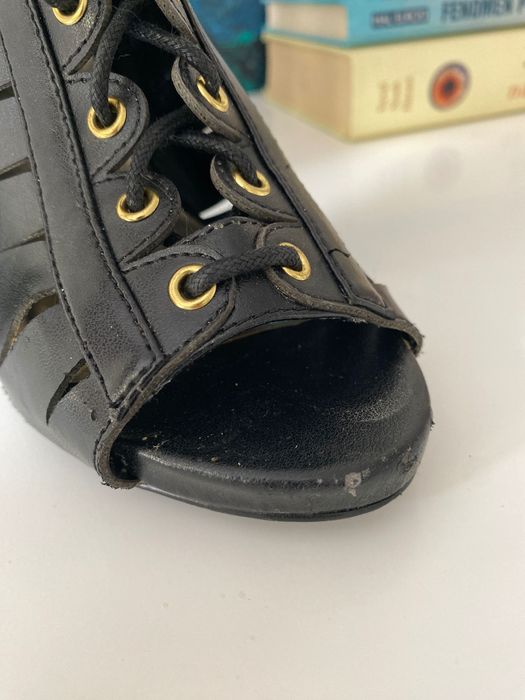 Sandały na szpilce czarne 37 eleganckie