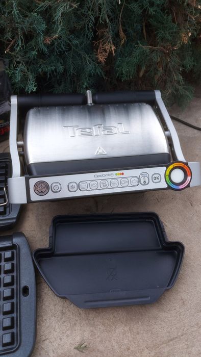 Гриль tefal барбекю вафельниця тефаль optigrill