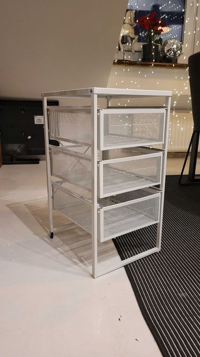 Komoda LENNART Ikea biała stalowa