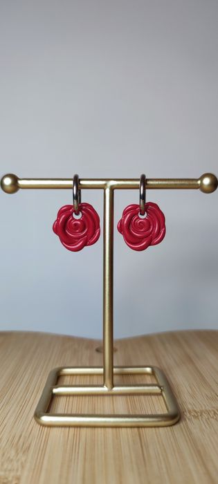 Kolczyki - glinka polimerowa - Walentynki - rękodzieło