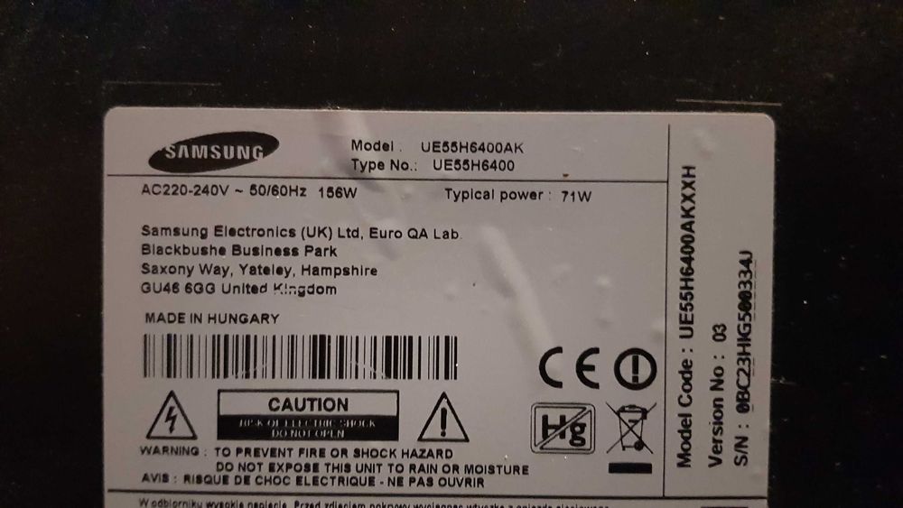 Samsung TV ZASILACZ płyta zasilająca
