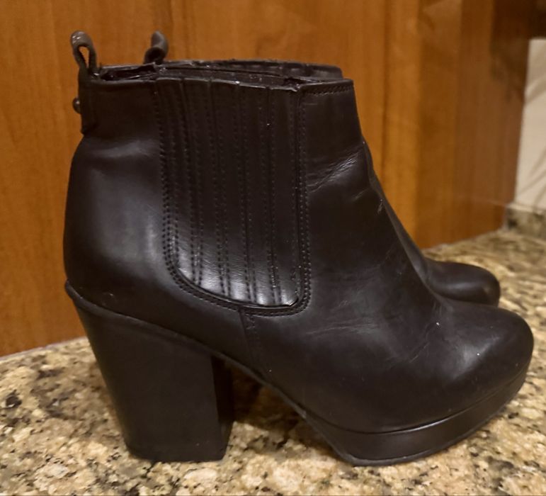 *Topshop* Czarne botki buty skóra naturalna roz . 36,5-37