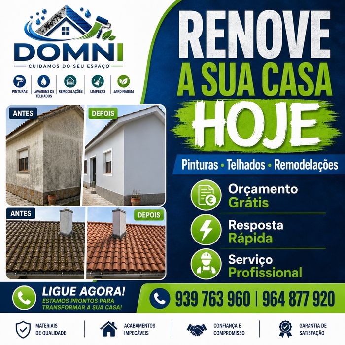 Pinturas, Remodelações, Limpezas e Telhados | Domni | Lisboa e Setúbal