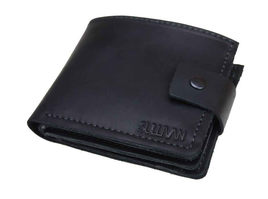 Гаманець чоловічий шкіряний маленький SULLIVAN gm6-1(10) чорний