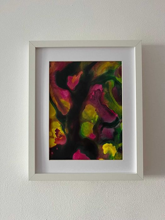Pintura abstrata em acrílico