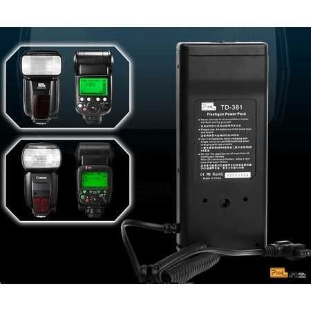 PIXEL TD-381 - Bateria externa para Flash Canon
