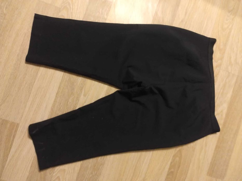 Czarne spodnie damskie bawełna 48