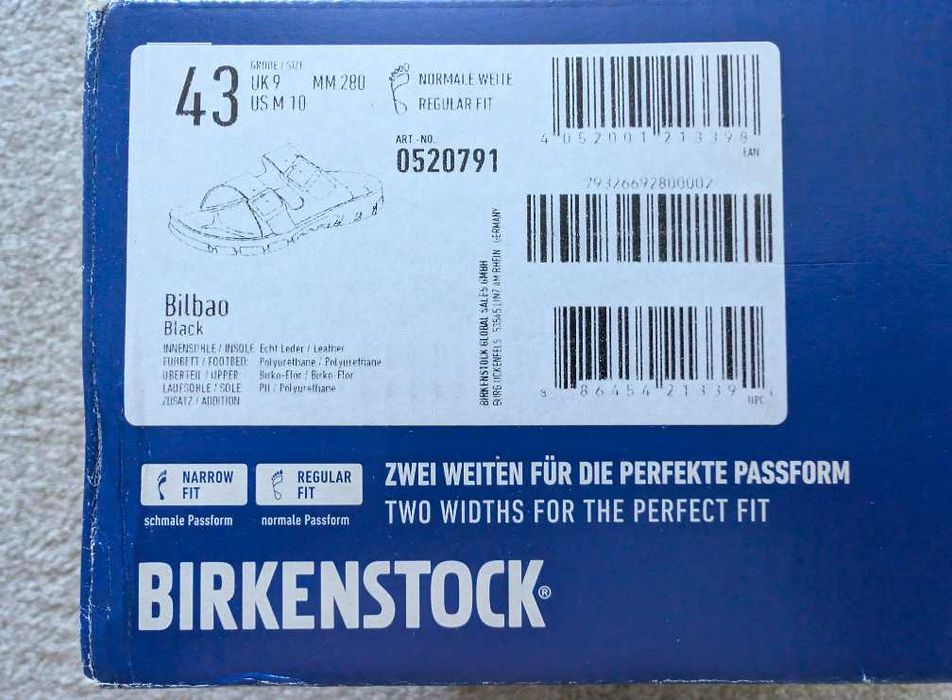 Chinelo Birkenstock Tamanho 43 Regular Fit