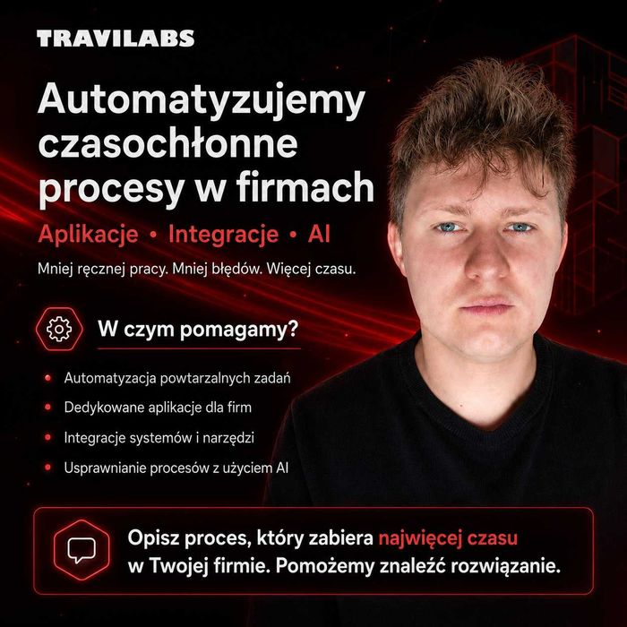 Automatyzujemy czasochłonne procesy w firmach – aplikacje, integracje i AI