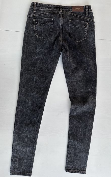 Spodnie jeansowe marmurkowe szaro-czarne Gemello M/38 #1957
