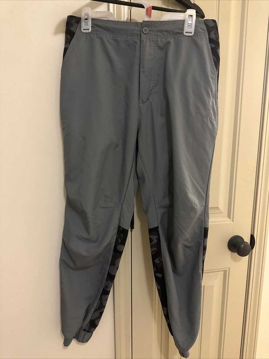 Jordan AJ City Men's Pant Warm-Up Athletic Jumpman Grey-Black Size 34
