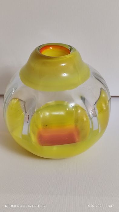 Szkło Kolorowe PRL-u Wazony Patery Owocarki