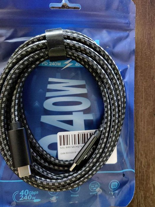 Кабель USB4 ULT CableDeconn Thunderbolt 4/5 40Gbps 80Gbps 240W 0.2-3 м