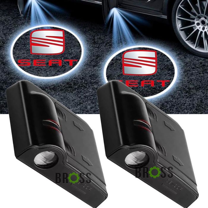 Підсвітка логотипу ауді на двері