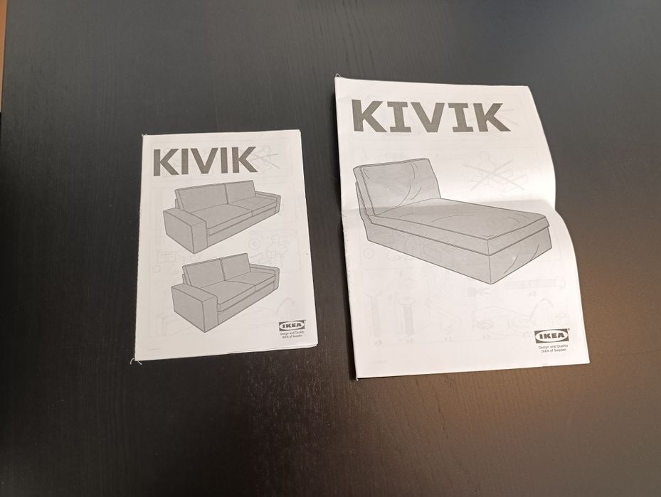 Sofá com chaise longue  Kivik Ikea