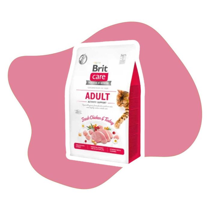 Brit Care Cat Adult Activity Support Fresh Chicken & Turkey 7kg Kurczak Indyk bezzbożowa, hipoalergiczna dla dorosłych o wysokim poziomie aktywności