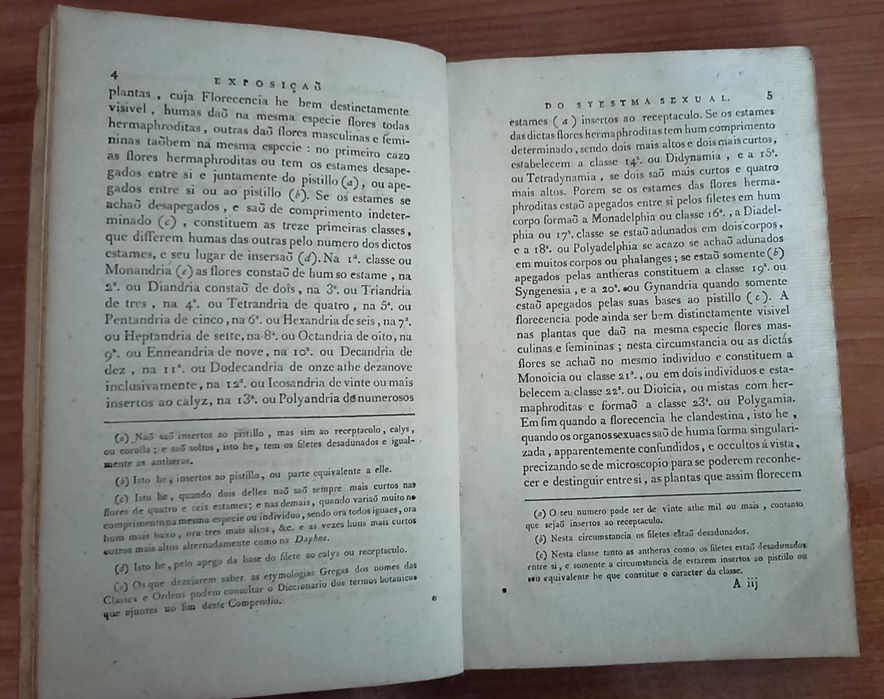 Compendio de Botanica por Felix Avellar Brotero, Tomo Segundo (1788)