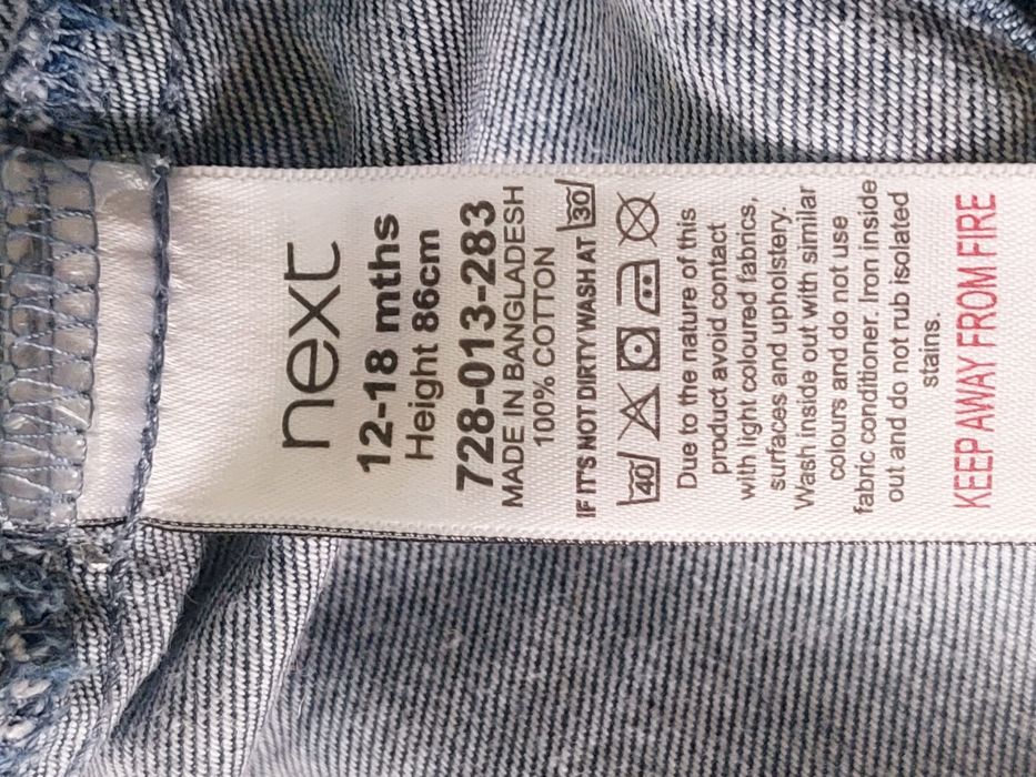 Платье джинсовое 12/18 мес next