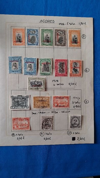 Selos dos Açores  antigos-Ref.2/02